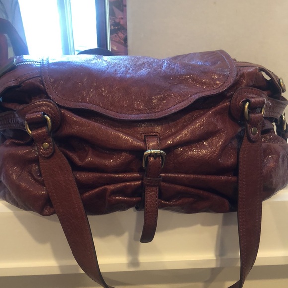 KOOBA BAG IN GLOSSY MAHOGANY LEATHER - Picture 9 of 10